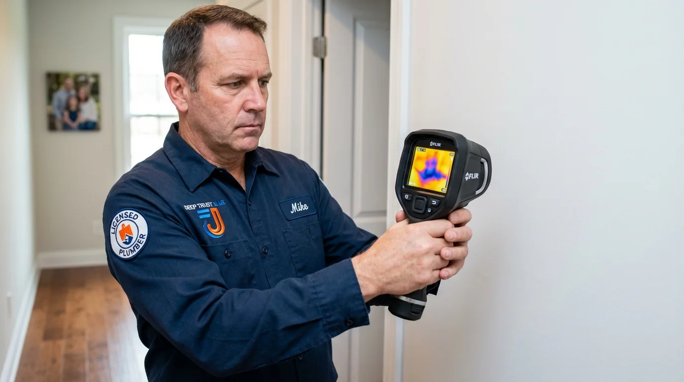 Thermal imaging leak detection by Johns Plumbing LLC in Oquawka